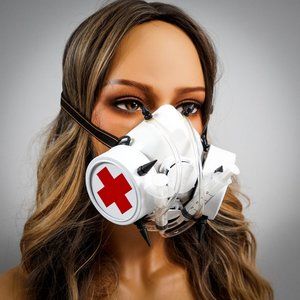 Halloween Face Mask Steampunk Costume Gas Mask